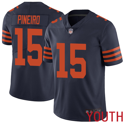 Chicago Bears Limited Navy Blue Youth Eddy Pineiro Jersey NFL Football 15 Rush Vapor Untouchable